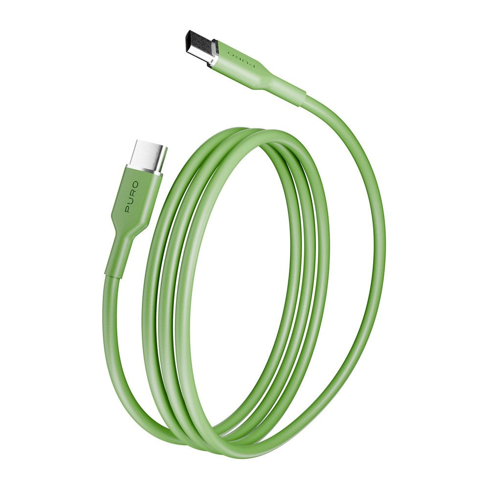 Puro ICON USB-C til USB-C Kabel m. 25W - 1.5m - Grøn
