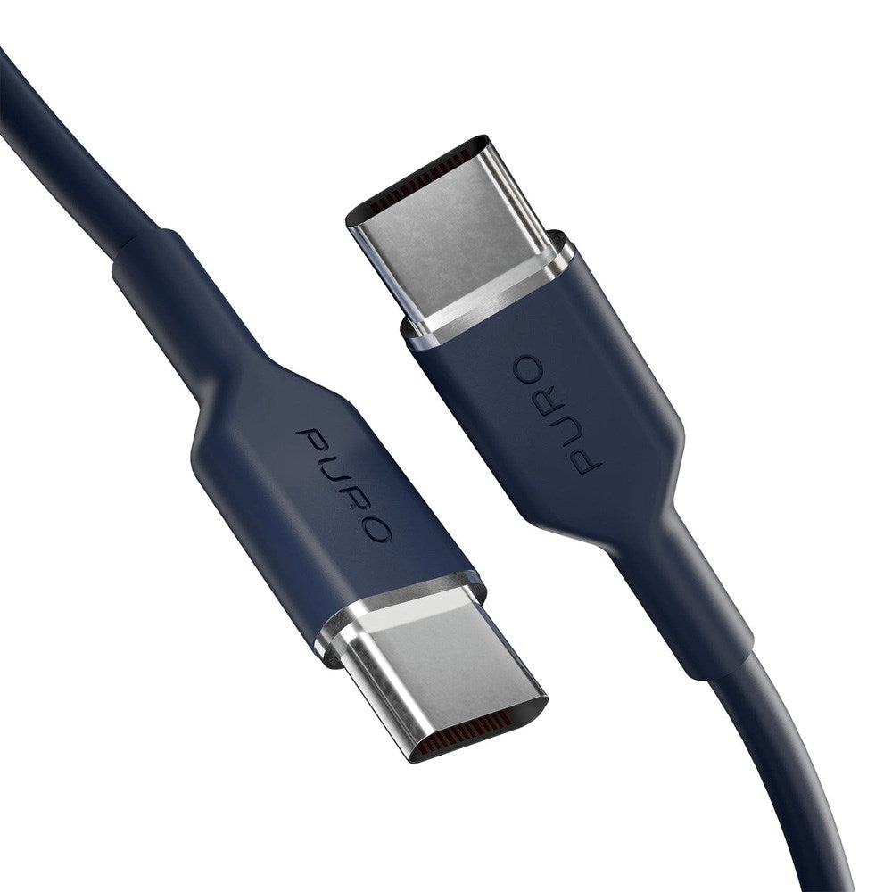 Puro ICON USB-C til USB-C Kabel m. 25W - 1.5m - Mørkeblå