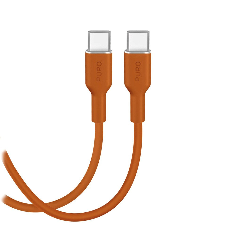 Puro ICON USB-C til USB-C Kabel m. 25W - 1.5m - Orange