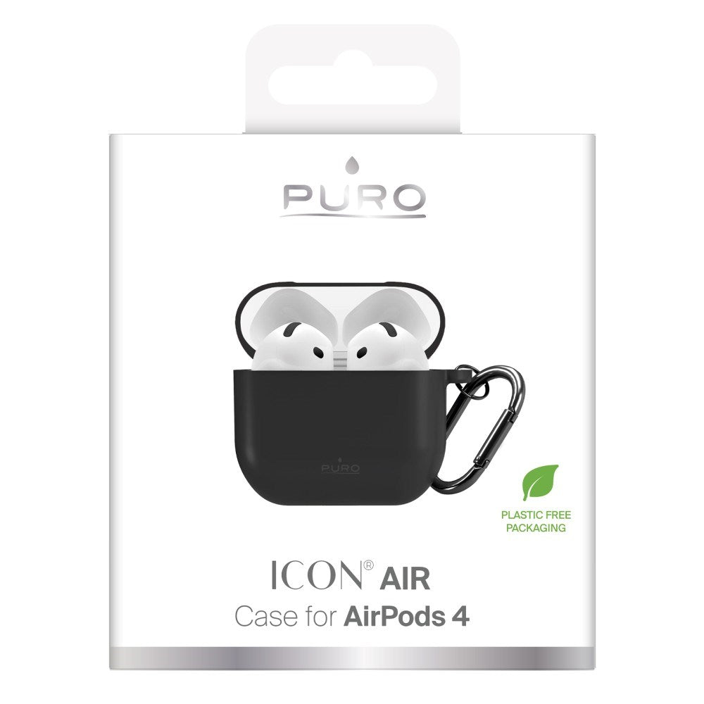 Apple AirPods (4. Gen.) PURO ICON Silikone Cover - Sort