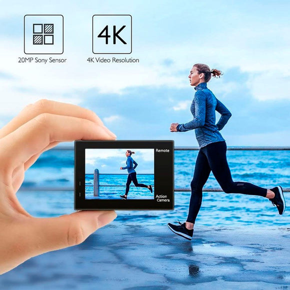 AKASO Brave 4 Action Kamera - Ultra HD 4K - Sort