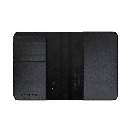 Satechi Kunstlæder Cover til Pas m. Kortholder & Tracker - MagSafe Kompatibel - Sort