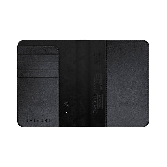 Satechi Kunstlæder Cover til Pas m. Kortholder & Tracker - MagSafe Kompatibel - Sort