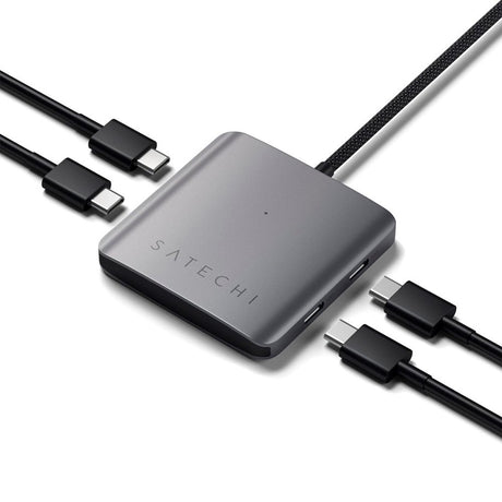 Satechi USB-C Multiport Adapter m. 4 x USB-C - Grå