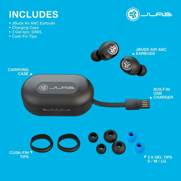 JLab JBuds Air ANC True Wireless In-Ear Høretelefoner - Sort
