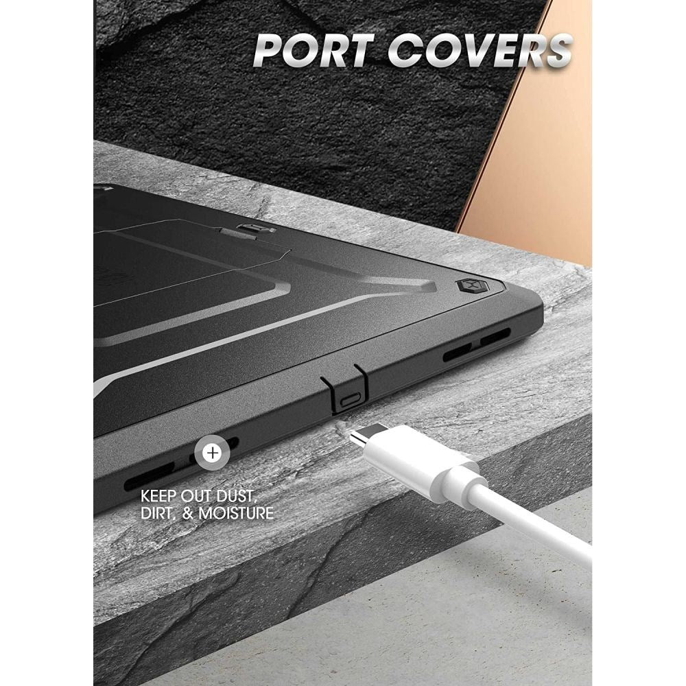 iPad 11" (2025) / iPad 10.9" (2024/2022) Håndværker Cover - Supcase Unicorn Beetle Pro Cover m. Beskyttelsesfilm - Sort