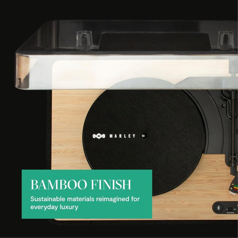 House of Marley Revolution Pladespiller - Sort / Lys Bambus