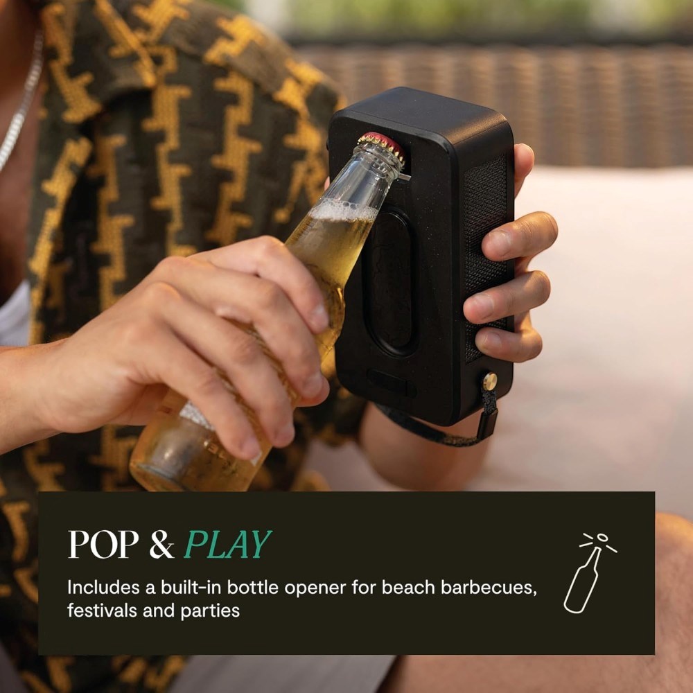 House of Marley Roots Solar Bluetooth Højttaler - Sort / Lys Bambus
