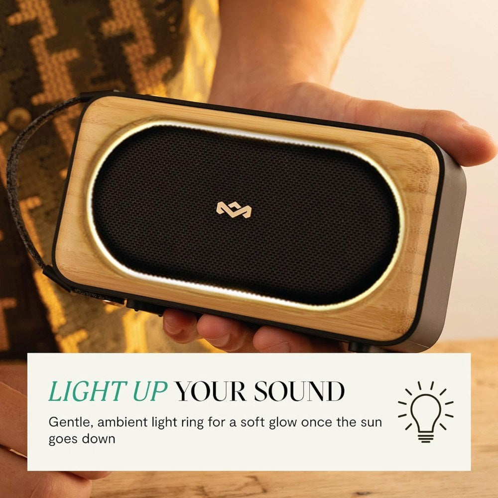 House of Marley Roots Solar Bluetooth Højttaler - Sort / Lys Bambus