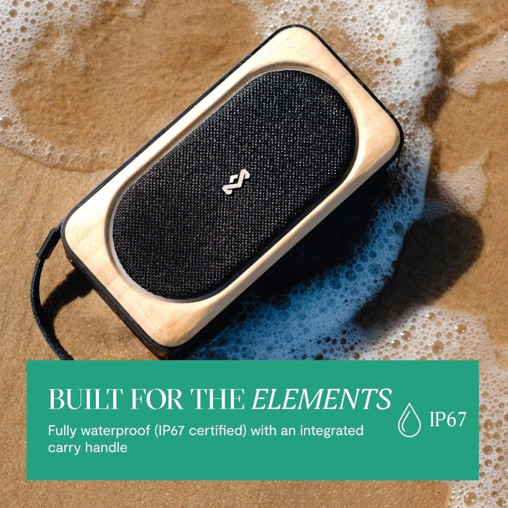 House of Marley Roots Solar Bluetooth Højttaler - Sort / Lys Bambus