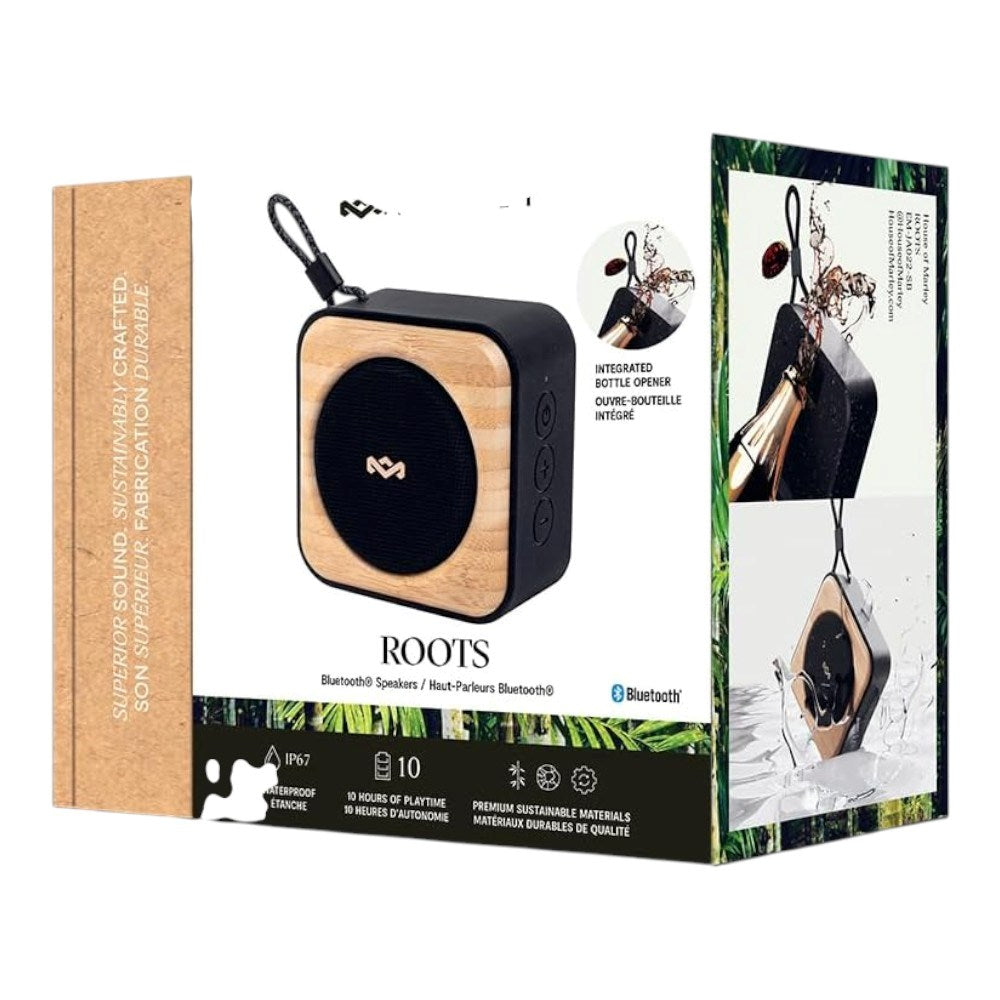 House of Marley Roots Bluetooth Højttaler - Sort / Lys Bambus