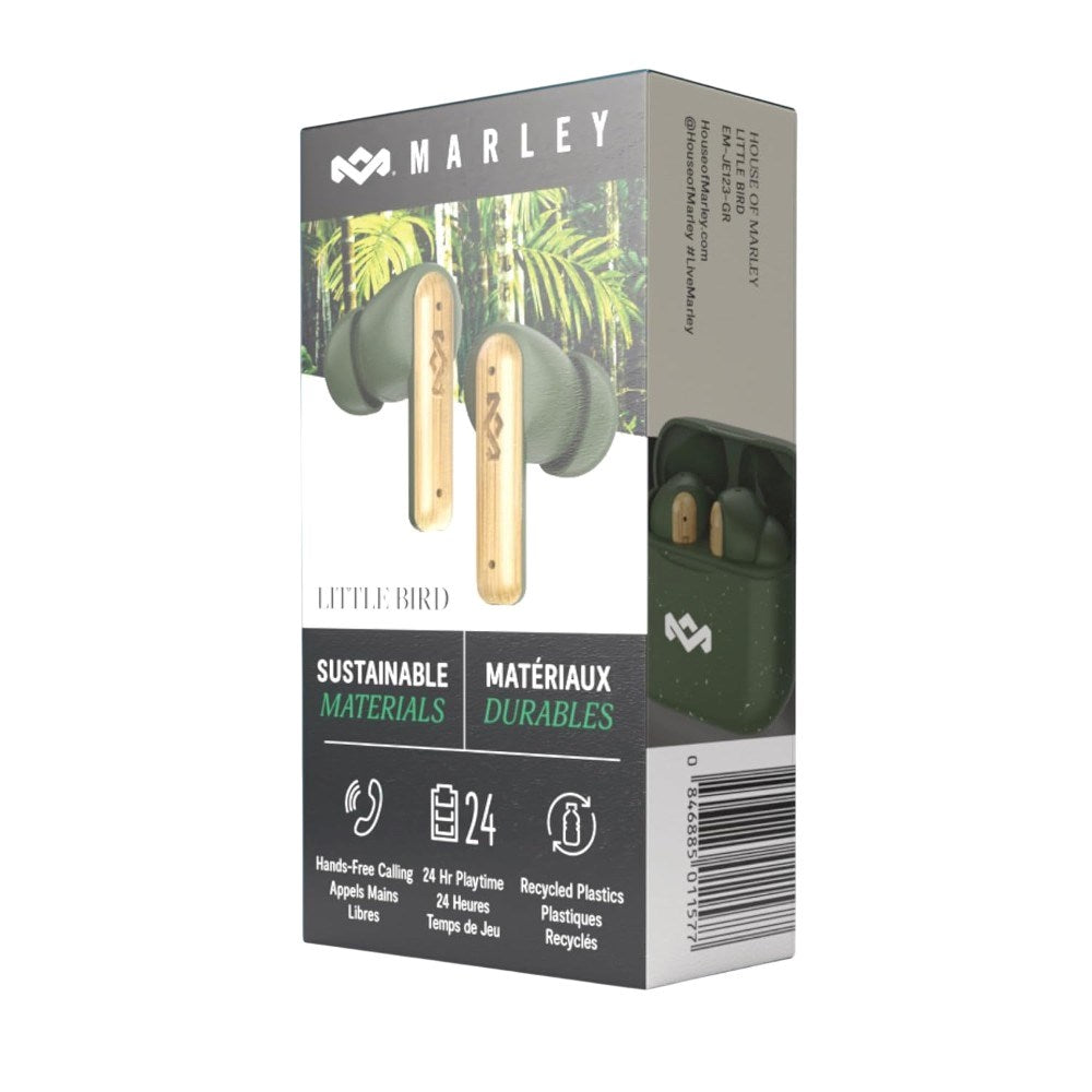 House of Marley Little Bird True Wireless In-Ear Høretelefoner - Grøn