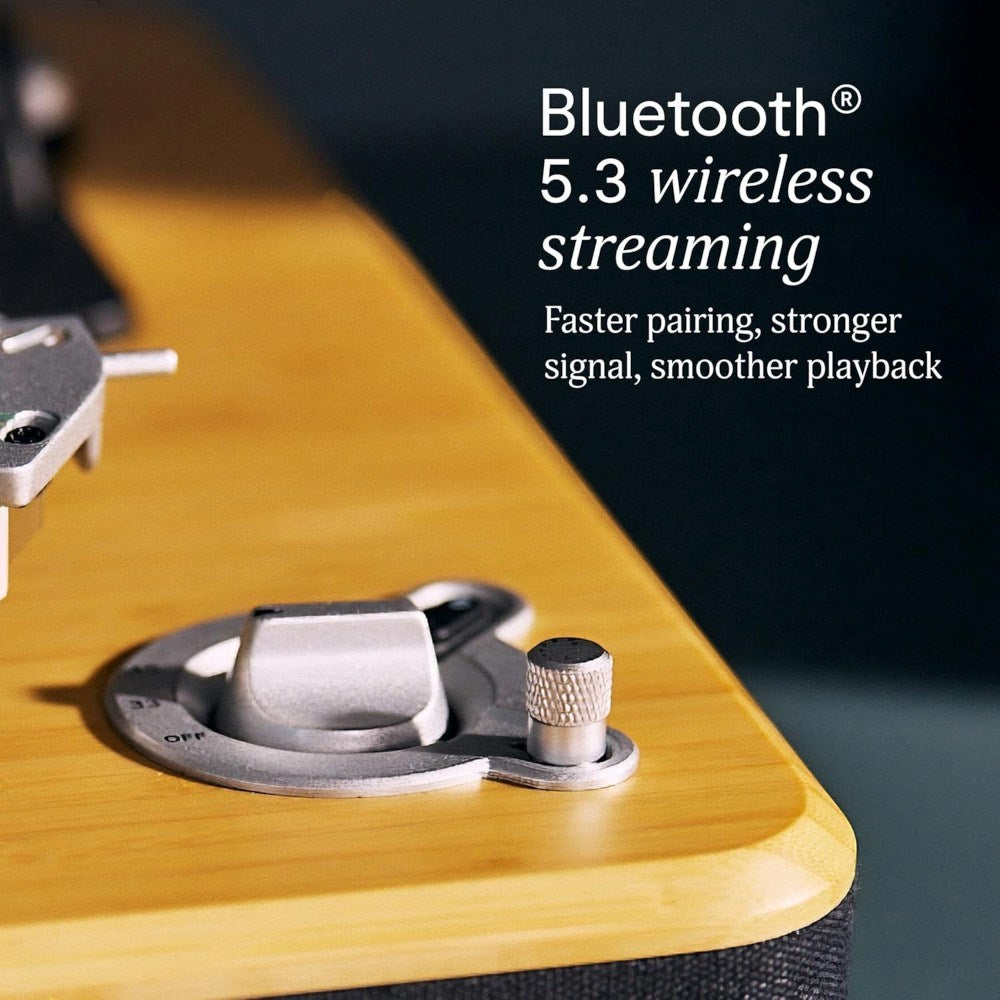 House of Marley Stir It Up Wireless 2 Pladespiller - Sort / Lys Bambus