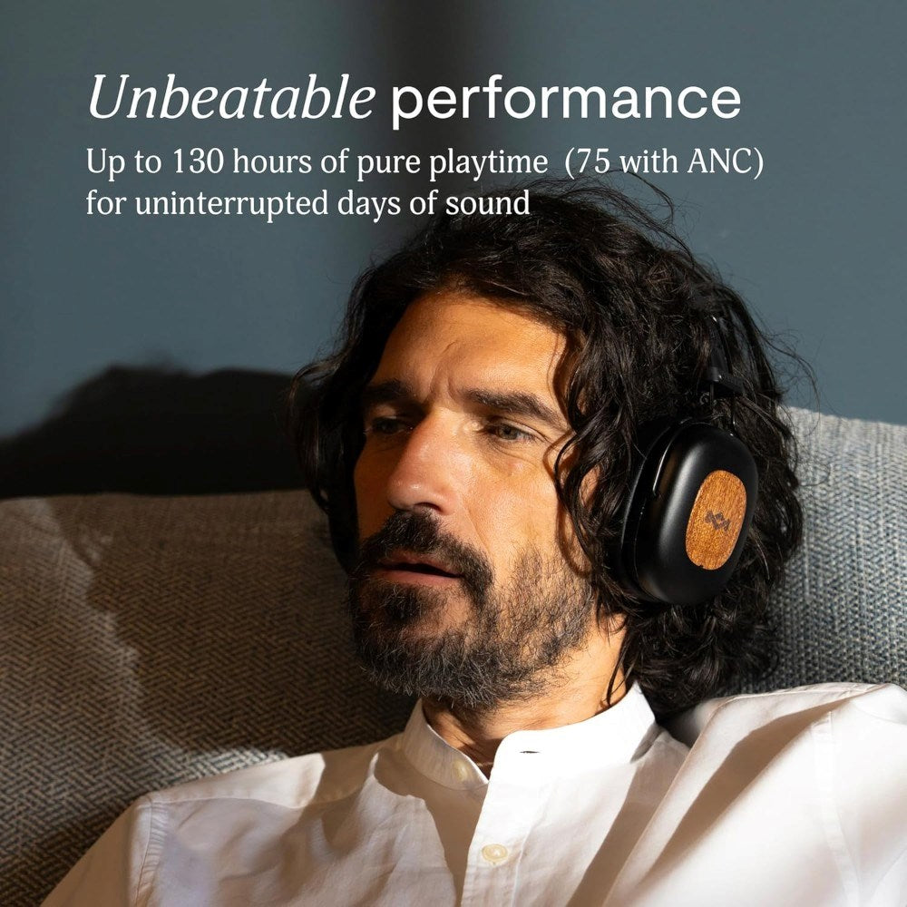 House of Marley Positive Vibration Rebel ANC Over-Ear Headset - Sort