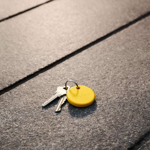Chipolo POP Bluetooth GPS Tracker - Kompatibel med Apple Find My & Google's Find My Device - Gul