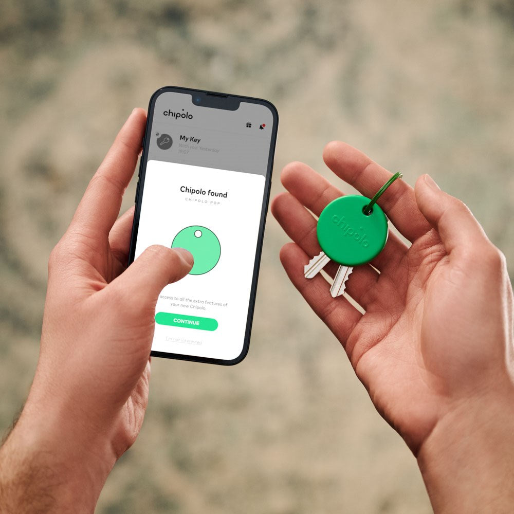 Chipolo POP Bluetooth GPS Tracker - Kompatibel med Apple Find My & Google's Find My Device - Grøn