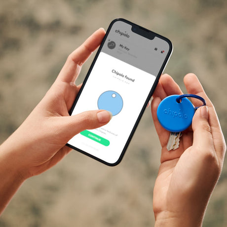 Chipolo POP Bluetooth GPS Tracker - Kompatibel med Apple Find My & Google's Find My Device - Blå