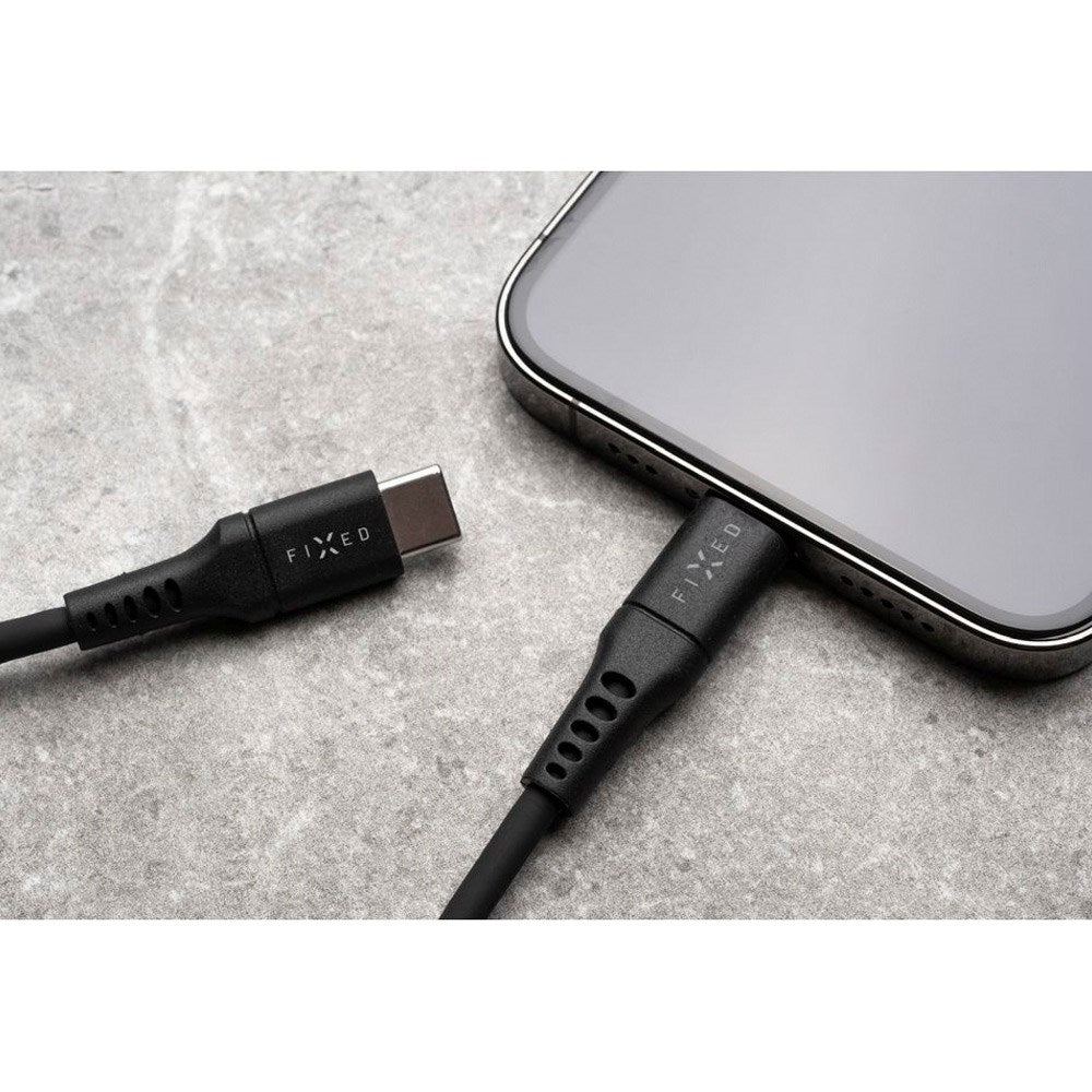 Fixed Liquid USB-C til Lightning PD Kabel 60W - 0.5m - Sort