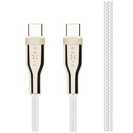 Fixed Metal USB-C til USB-C PD Kabel 100W - 2m - Hvid