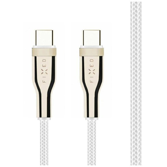 Fixed Metal USB-C til USB-C PD Kabel 100W - 2m - Hvid
