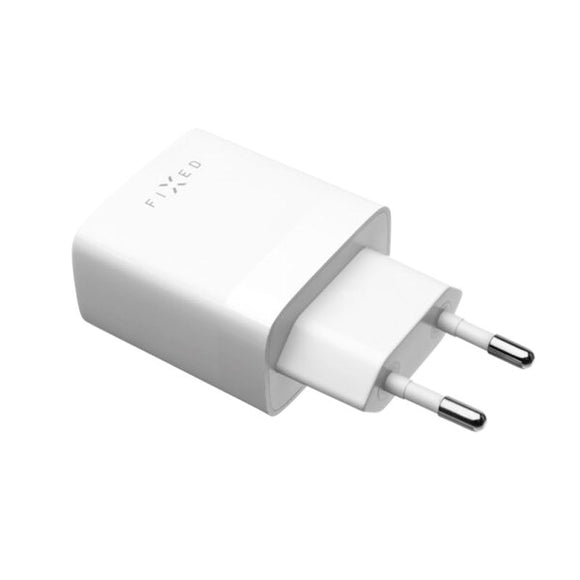 Fixed Vægoplader m. 2x USB-A / 1x USB-C Kabel 17W - 1m - Hvid