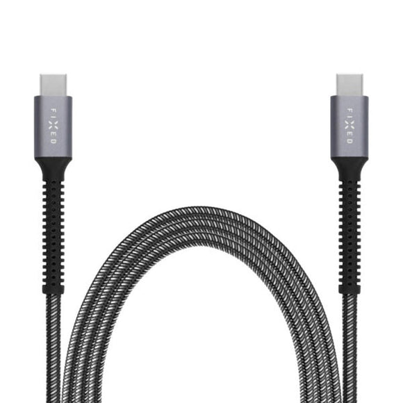 Fixed Armor USB-C til USB-C PD Kabel 240W m. Forstærkede Ender - 2m - Grå