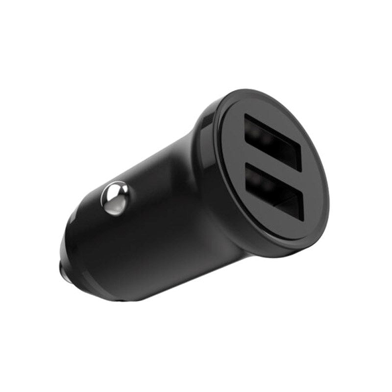 Fixed Mini Biloplader 2x USB-A / 1x USB-C Kabel 15W - 1m - Sort