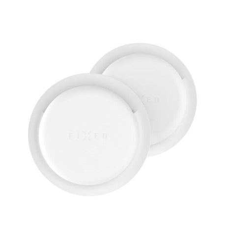Fixed Silikone Sticker Cover til Apple AirTag 1. & 2. Gen. - 2 stk - Hvid