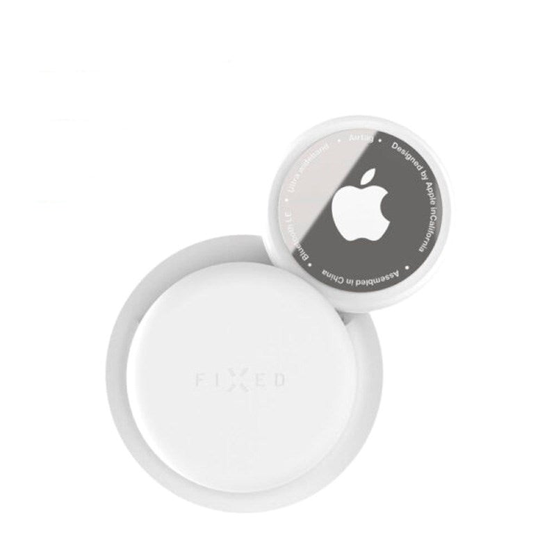 Fixed Silikone Sticker Cover til Apple AirTag 1. & 2. Gen. - 2 stk - Hvid