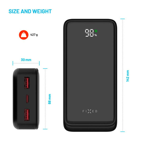 Fixed Zen2 20 - 20W PowerBank 20.000 mAh - Sort
