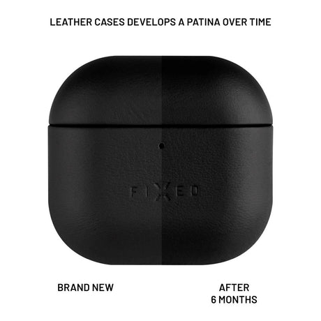 Fixed Apple AirPods (4. gen.) Ægte Læder Case - Sort