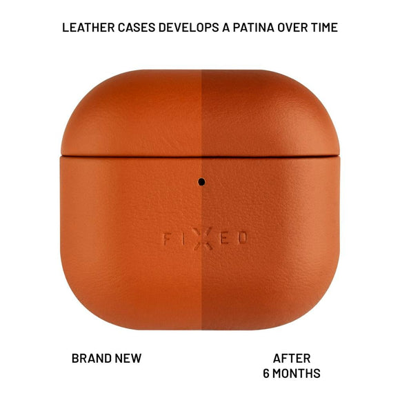 Fixed Apple AirPods (4. gen.) Ægte Læder Case - Brun