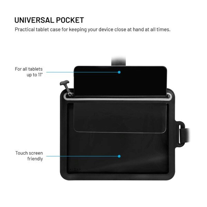 Fixed Vandtæt Tablet Etui (Maks. Mål: 297 x 223mm) - Sort / Gennemsigtig
