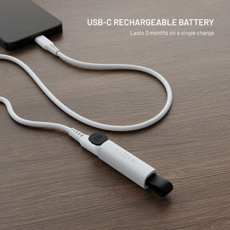Fixed Sporingsenhed m. USB-C Opladning - Apple Find My Kompatibel - Hvid
