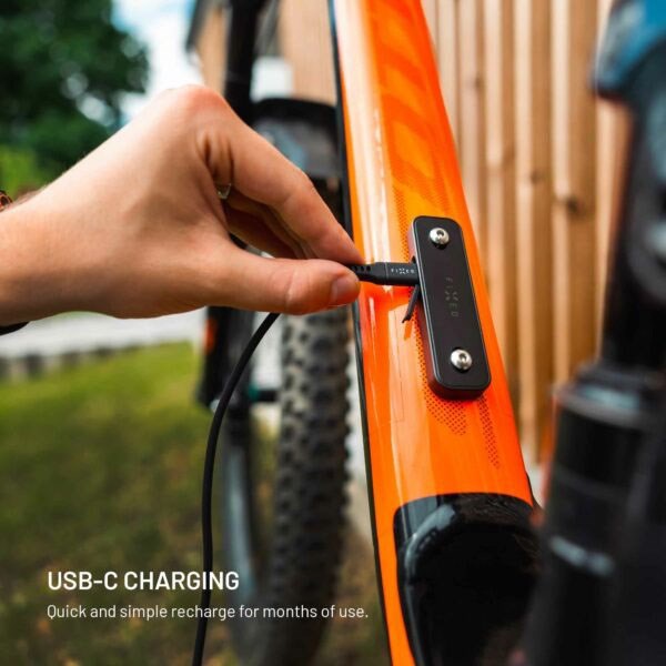 Fixed GPS & Bluetooth Tracker til Cykelmontering - Apple Find My Kompatibel - Sort