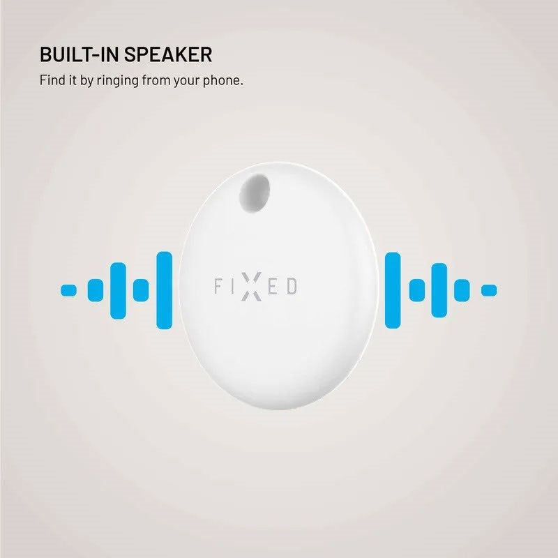Fixed Tag Dual - Bluetooth GPS Tracker - Apple Find My / Find Hub Kompatibel - Hvid
