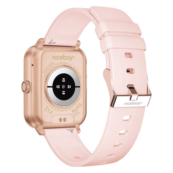 Niceboy WATCH Lite 4 - Smartwatch m. Sundhedssporing & Opkaldsfunktion - Rose Gold