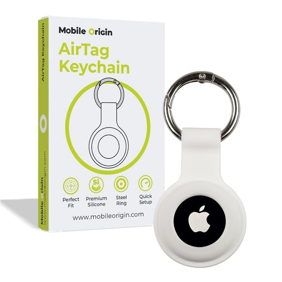 Mobile Origin AirTag 1. & 2. Gen. Nøglering - Hvid