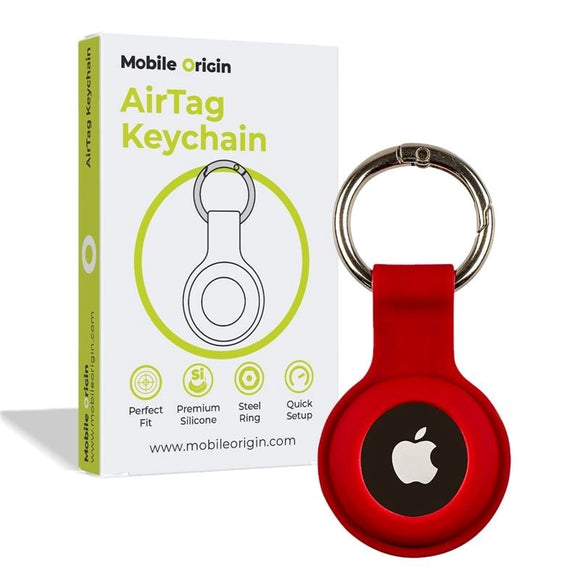 Mobile Origin AirTag 1. & 2. Gen. Nøglering - Rød
