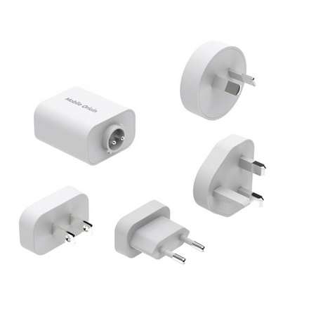 Mobile Origin GaN 30W Rejseadapter - EU, USA, UK, AUS - Hvid