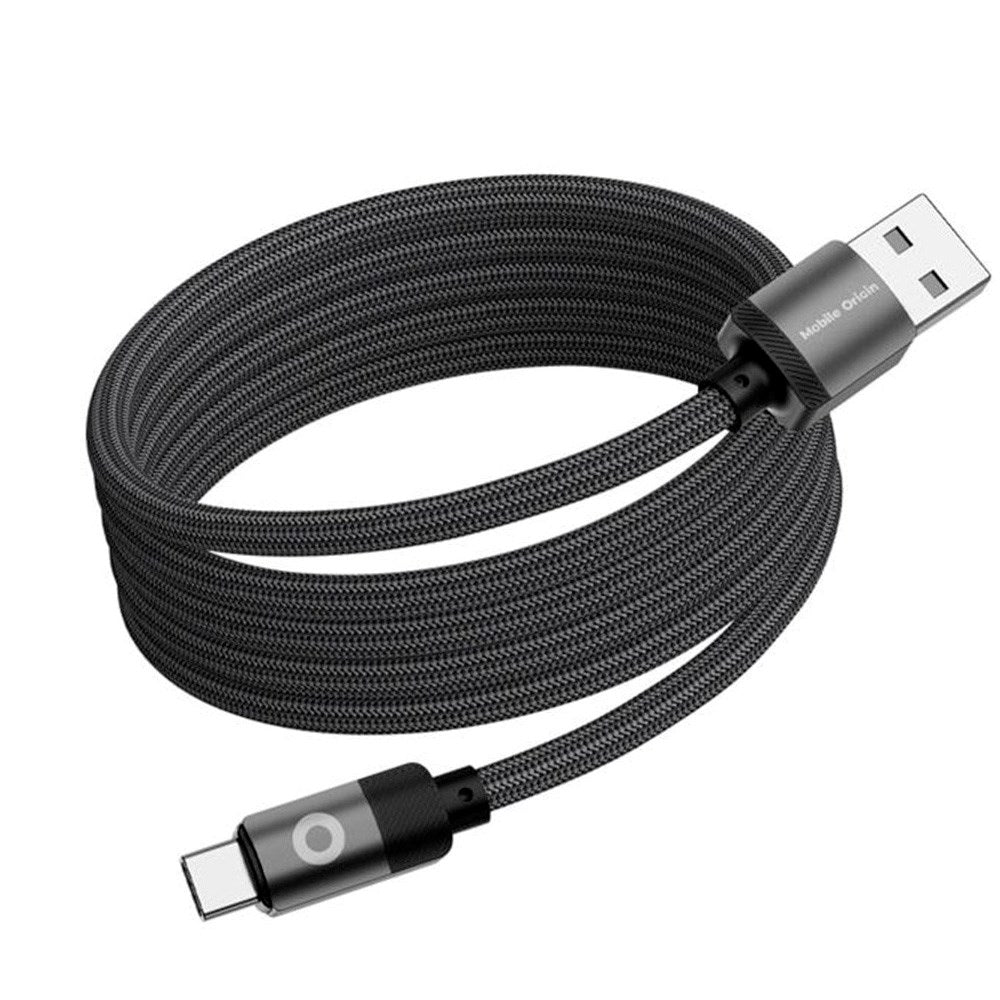 Mobile Origin Magnetisk USB-A til USB-C Kabel - 1m - Sort