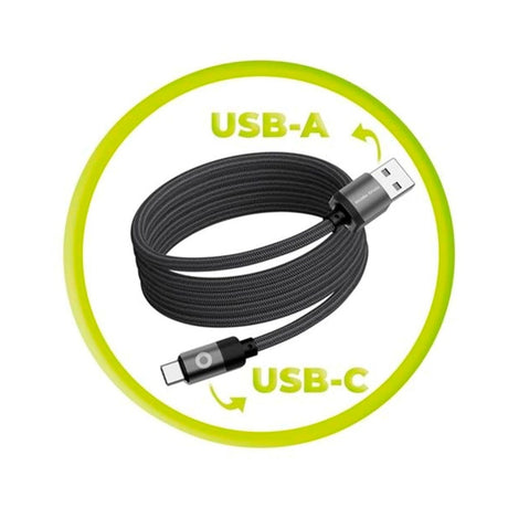 Mobile Origin Magnetisk USB-A til USB-C Kabel - 1m - Sort