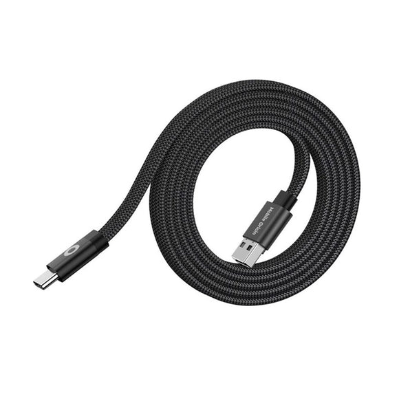 Mobile Origin Fladt Magnetisk USB-A til USB-C Kabel - 1m - Sort