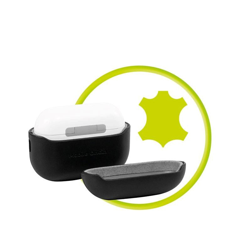 Mobile Origin Apple AirPods Pro (2. Gen.) Ægte Læder Cover - Sort