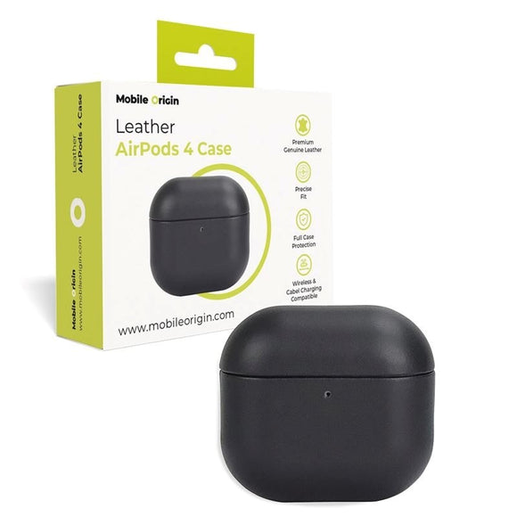 Mobile Origin Apple AirPods (4. Gen.) Ægte Læder Cover - Sort