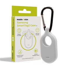 Mobile Origin Samsung Galaxy SmartTag2 Silikone Cover m. Karabinhage - Hvid