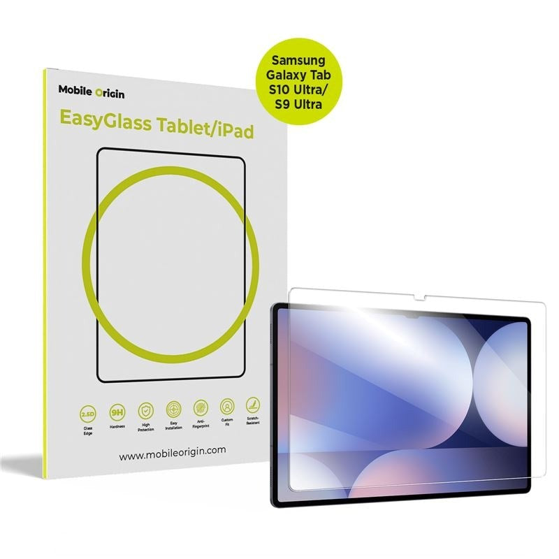 Samsung Galaxy Tab S10 Ultra / S9 Ultra Mobile Origin EasyGlass Skærmbeskyttelse - Gennemsigtig