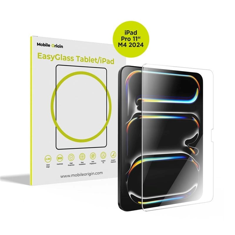 iPad Pro 11" (2025 / 2024) Mobile Origin EasyGlass Skærmbeskyttelse - Gennemsigtig