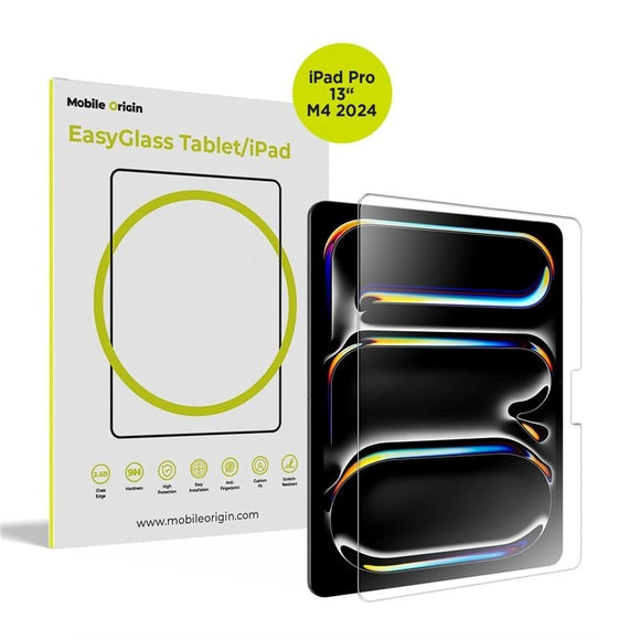 iPad Pro 13" (2025 / 2024) Mobile Origin EasyGlass Skærmbeskyttelse - Gennemsigtig