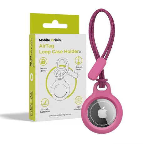 Mobile Origin AirTag 1. & 2. Gen. Loop Case - Lyserød